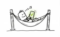 Stick figure relaxing — simplicity at its finest